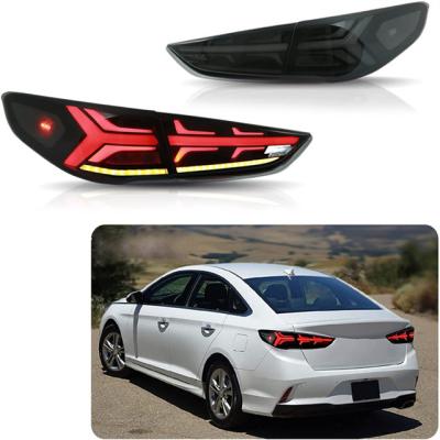 China Autolamp Glistuning Supply LED Smoke Modified Tail Lights For Sonata 2018 2019 Boot Animation Rear Lamps for sale