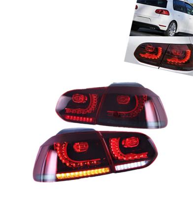 China Autolamp Glistuning Factory Supply Modified LED Sequential Tail Light For Golf 2008-2013 6 MK6 Rear Indicator Light Red And Smoked for sale