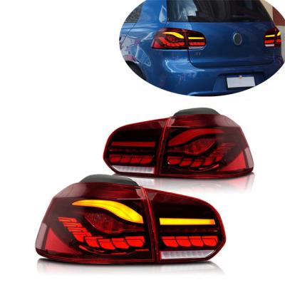 China Autolamp Glistuning Modified Supply LED Sequential Tail Light For 2008-2013 Golf 6 Indicator MK6 Rear Light Red for sale