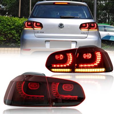 China Modified Autolamp GLISTUNING LED Tail Lights Compatible with Volkswagen Golf VI MK6 GTI R 2010-2014 Sequential Indicator Rear Lamp Assembly for sale