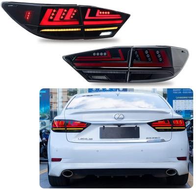 China Modified Autolamp Glistuning LED Tail Lights For ES250 ES350 ES300 ES300H 2013-2017 With Sequential Indicator Rear Lamp Assembly Smoked for sale