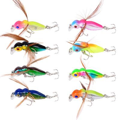 China WEIHE Hot Sale DW1285 4.5CM Insect 3.6G Hard Bait Fishing Lure Hard Worm Lure For 10# Hook 10#hook for sale