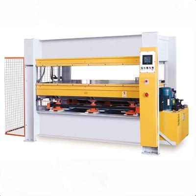 China MDF horizontal plywood melamine hot oil press hydraulic laminating wood machine for veneer for sale