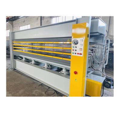 China MDF horizontal plywood melamine hot oil press hydraulic laminating wood machine for veneer for sale