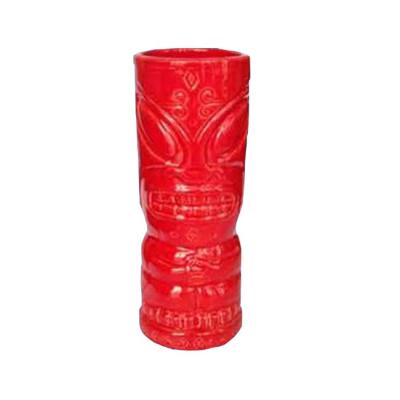 China Wholesale Ceramic Tiki Mug gift ceramic tiki mug custom red tiki bar sets on sale for sale