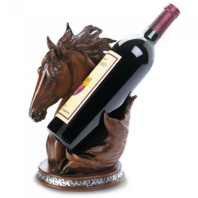 China China New Product Funny Wine Rack Decoration Resin Horse Wine Bottle Holder Custom Made for sale