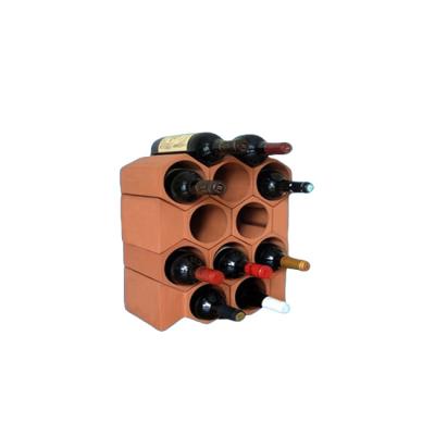 China High Quality Sustainable Clay Wine Rack Custom Wall Mount Wine Bottle Display Rack Wholesale Wine Rack for sale