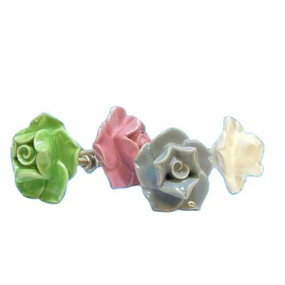 China World Mini Rose Porcelain Flowers Home Decoration Elegant for sale