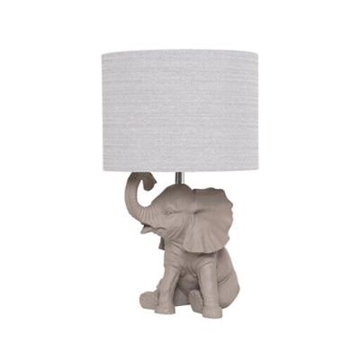 China Handmade Custom Europe Elephant Lamp Holder Resin Desk Decor Lamp Base for sale