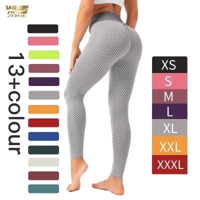 China Breathable hot sale butt crack! crack! Lift Gaiters Yoga Pants Mesh Yoga Bubble Pants Tiktok High Waist Women Yoga Gaiters for sale