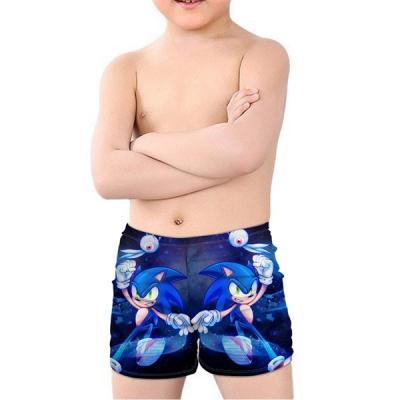 China Worldsales Viable Anime Sonic The Hedgehog Print Soft Casual Kids Swim Trunk Kids Beach Wear Shorts Boy Boardshorts for sale