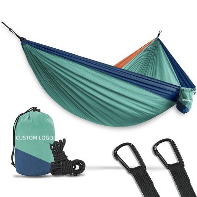 China Double Hammock Adult Custom Single Nylon Waterproof Camping Hiking Lightweight Portable Outdoor Hammocks for sale