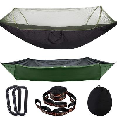 China Modern Quick Opening Swing Hammock Camping Travel Lightweight Portable Hammock Tent Outdoor Support Custom Mosquito Net for sale