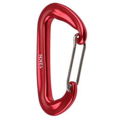 China High Quality Cheaper Multicolor Aluminum Hammock Heavy Duty 12KN Carabiners Wire Door Carabiners for sale