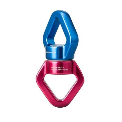 China Heavy Duty Swivel Spinner 360 Rotator 30KN Yoga Swing Carabiner Climbing Safest Swivel Rotating Carabiner Hook for sale