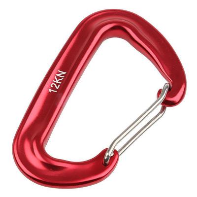 China Heavy Duty 12KN Aluminum Wiregate Carabiners 2645 Lbs Each 7075 Lightweight Carabiner Aluminum for sale