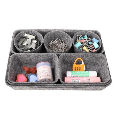 China Fashion Sustainable Wholesale Design Drawer Integral Molding Seamless Felt Storage Box for sale