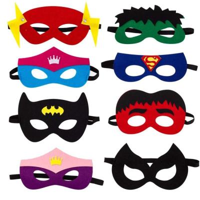 China Custom Cheap Polyester Fiber Halloween Mask Kids Cartoon Felt Mask For Party Cosplay for sale