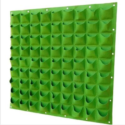 China Polyester Fiber 36 Plant Felt Durable 64 100 Pockets Wall Hanging Grow Bags Pockets For Decoration for sale