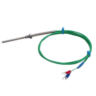 China Precision Shielding Anti-Corrosion Wire K Type Thermocouple Multi-Unit Anti-Bending Green Line Type K Temperature Sensor Probe for sale