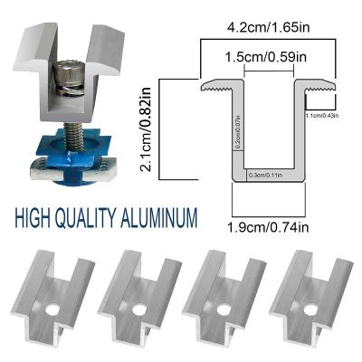 China Anti-Corrosion Fast Delivery Aluminum Solar Module Solar Mounting Brackets Roof End Clamp Mid Clamp for sale