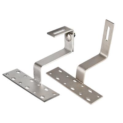 China Solar System Stainless Steel Adjustable Solar Tile Roof Hooks For Tile Roof Solar Mount for sale