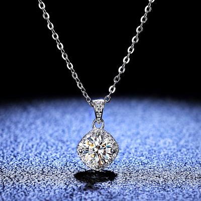 China CLASSIC 2022 Most Popular Moissanite Jewelri Pendant 925 Sterling Silver Pendants Necklace For Woman Gift for sale