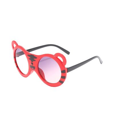 China 2022 Fashion Sunglasses Kids Around Lovely Sun Glasses Eyewear Cute Tiger UV400 Glass Eye Protection Sunglasses For Children Girl Boy For Age 2-10 for sale