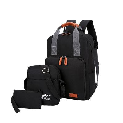 China With Custom Logo 3pcs USB School Backpack Set Single Laptop Backpack With USB Charger for sale