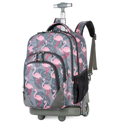 China High Quality All Over Print Children Schoolbag Travel Trolley School Backpack With Shoulder Strap for sale