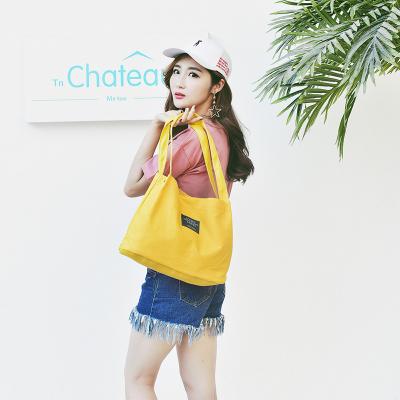 China Women's Custom Girls High Quality Canvas Yellow Cross - Body Tote Shoulder Bag for sale