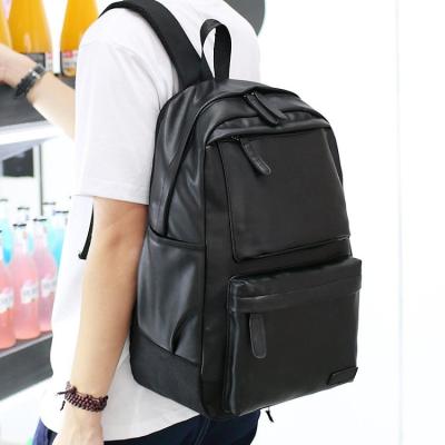 China Teens Fashion Waterproof Leather Backpack Bag Cheap PU School Backpack for sale