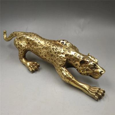 China Wholesale CLASSIC Panther Statue Brass Animal Sculpture for sale