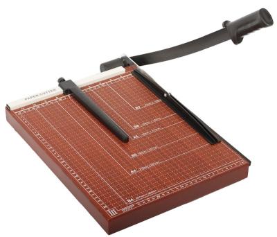 China Guillotine Paper Cutter Manufacture B4 Manual Wood Rotary Paper Cutter Guillotine Paper Trimmer for sale