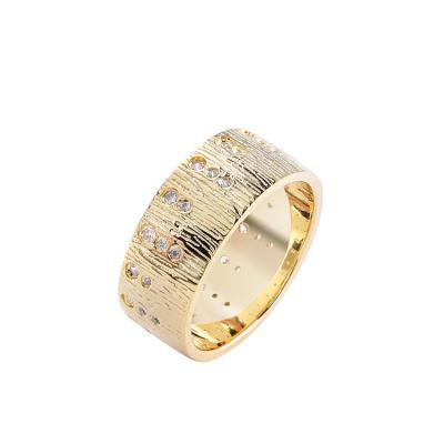 China Vintage Quaily Line Luxury High Structure Ring Bezel Setting With Zircon For Gift for sale