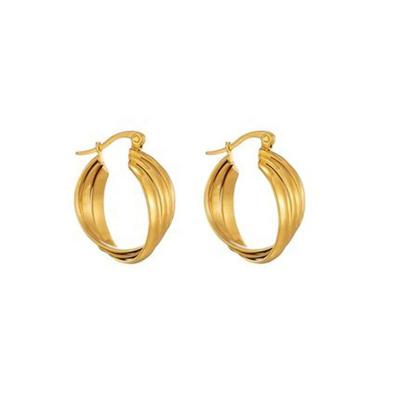 China Wholesale Fashion Polished Simple Simple Stud Earrings Fine Jewelry 2022 Gold Plated Charms Elegant Circle Earrings for sale