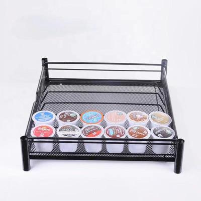 China Kitchen Coffee capsule drawer box glass coffee machine base capsule storage rack for sale