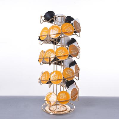 China YZ-1353 Stainless Steel Rotatable Coffee Capsule Stand Rotating Holder For Nespresso Caffitaly Dolce Enthusiasm for sale