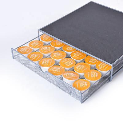 China Sustainable YZ1320 Iron Coffee Pod Storage Drawer With EVA PAD For 36PCS Dolce Enthusiasm K-Cup for sale