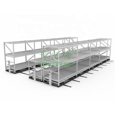 China Movable Grow Rack Systems Drip System With Water And Light Tray For Indoor Farming for sale