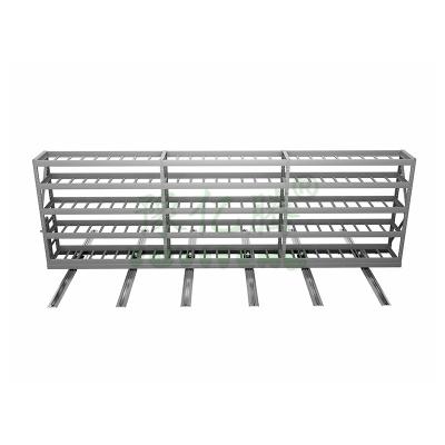 China Movable 4x8ft Indoor Agricultural Multilayer Vertical Rolling Grow Rack System for sale