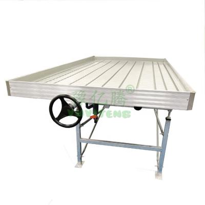 China Vegetable Agricultural Greenhouse Flowers Hydroponic Equipment Fruit Hydroponic Plastic Trays Rolling Bench for sale