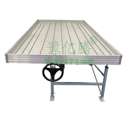 China Greenhouse Seedling Plant Supply Hydroponic System Indoor Growing Rolling Table Rolling Benches for sale