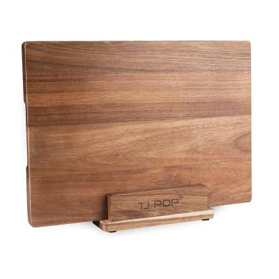 China Viable Custom Large Acacia Wood Cutting Board With Stand Wood Cutting Boards Kitchen Chopper for sale