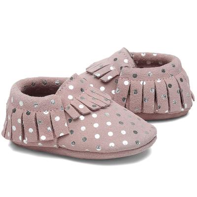 China Round Bling Bling Shoes Soft Genuine Leather Baby Moccasin Toddler Unique Baby Sports Shoes for sale