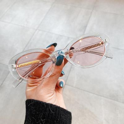 China Fashion Sunglasses Shape Oval Sun Glasses Women Vintage Small Sun Glass Men Driving Glasses Trendy Hip Hop Glasses Shades UV400 for sale