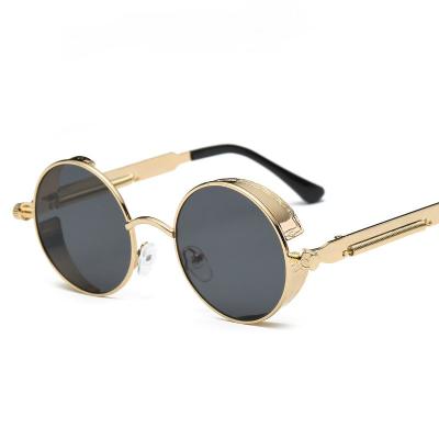 China 100% Protection UV Sun Glasses Wholesale Luxury Designer Retro Vintage Classic Steampunk Sunglasses Men Women for sale