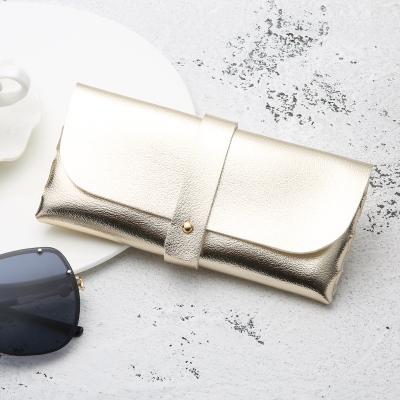 China Fashional Glass Case Portable Handmade Handmade Magnetic Leather Glass Case PU Leather Foldable Box For Oversized Eyeglass Sunglasses Bag for sale