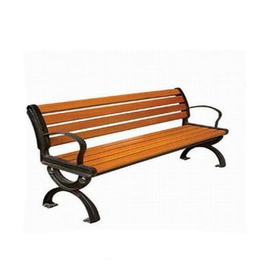 China Patio Bench Cast Iron Steel Wood Outdoor Garden Bench for sale