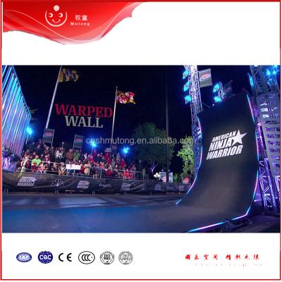 China Galvanized Steel+spring+pp Design Ninja Warrior Trampoline Park Foam Pit With Climbing Wall For Hot Sale for sale